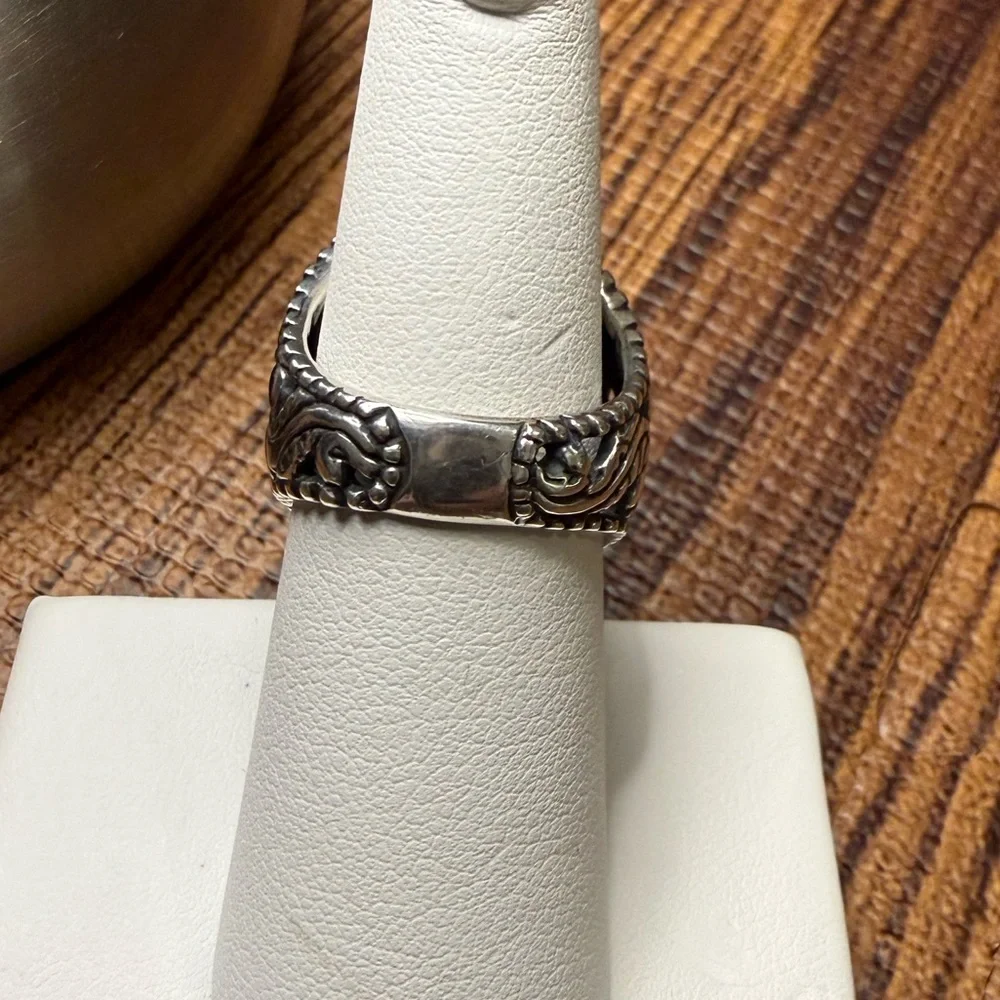 Western Mixed Metal Turquoise Ring | 6